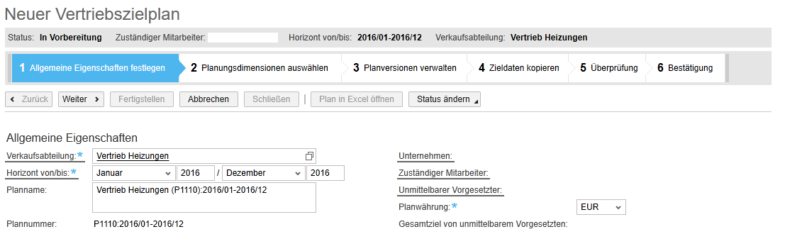 Kurzanleitung SAP Business ByDesign Vertriebsplanung