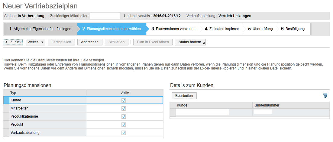 Kurzanleitung SAP Business ByDesign Vertriebszielplan